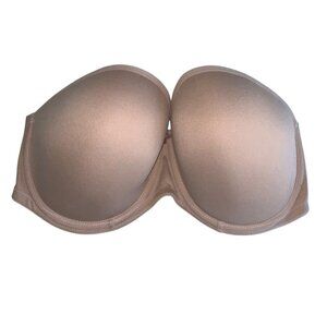 Elomi 3400 Smooth Molded Strapless Bra 34I Beige Underwire NO Straps
